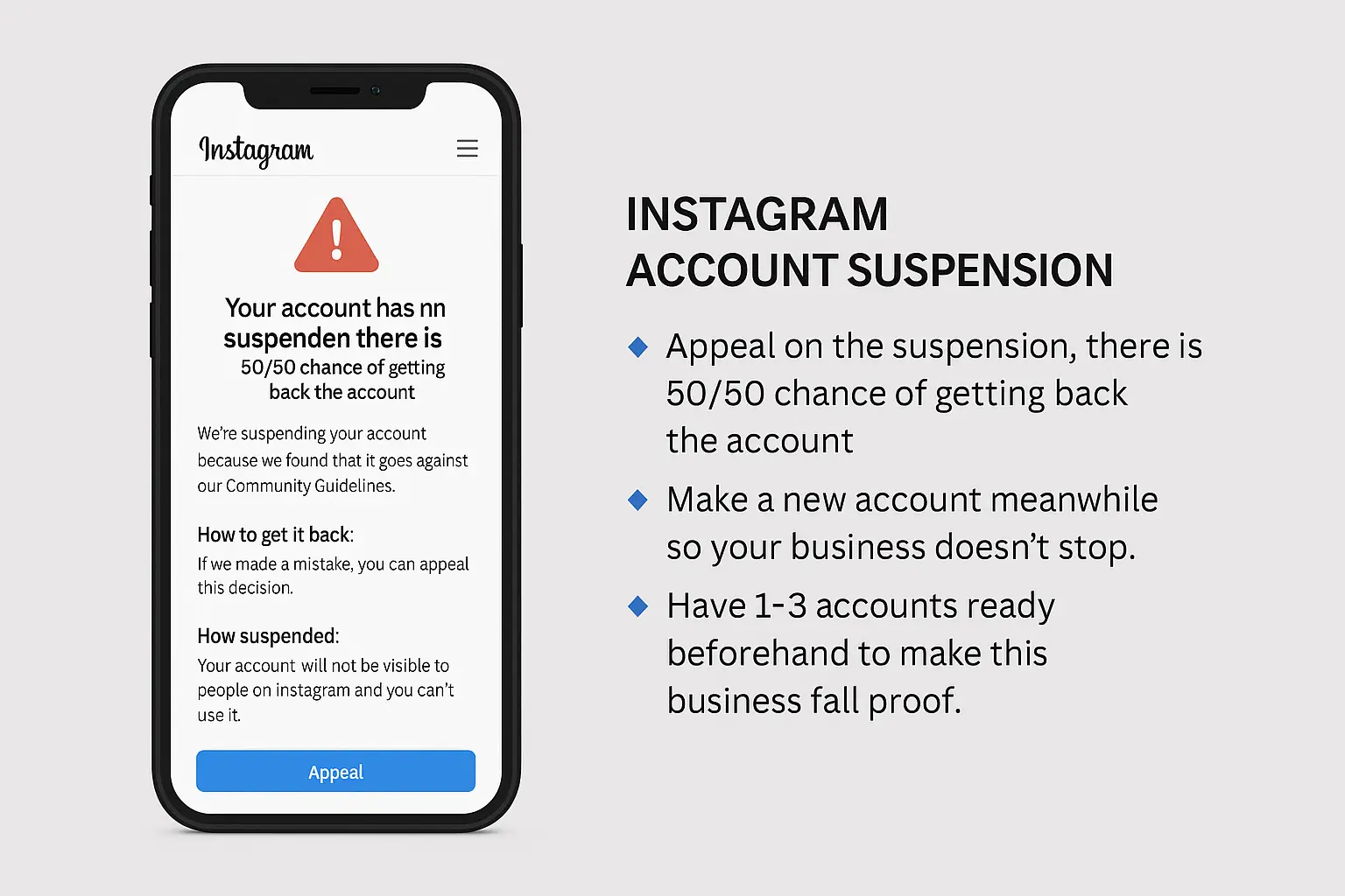 Instagram Dropshipping Course Instagram Account Suspension