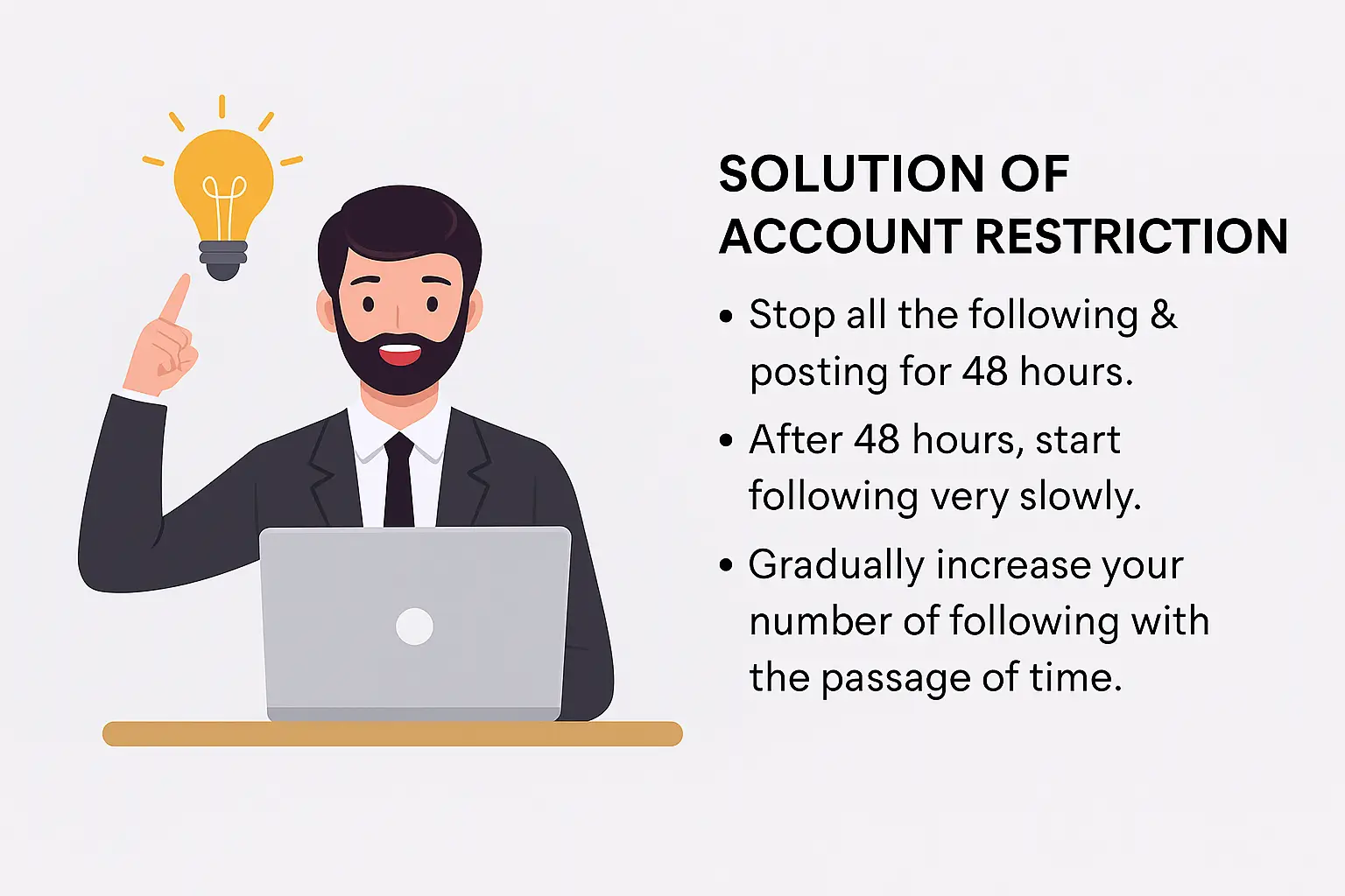 Solution of account restriction